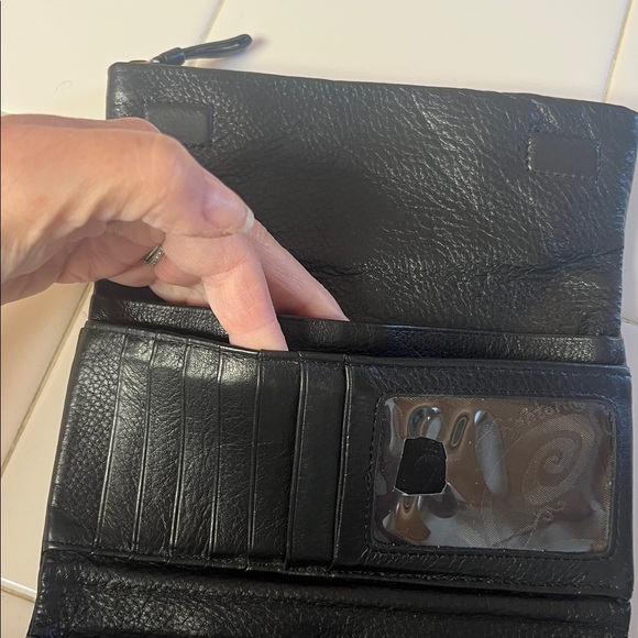 Brighton black soft leather tri fold wallet EUC - Picture 7 of 9